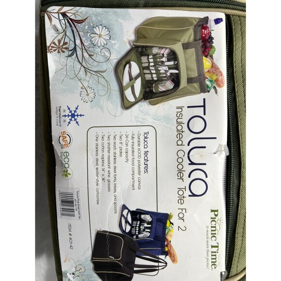 Picnic Time Toluca Insulated Cooler Tote For 2 - Picture 4 of 11